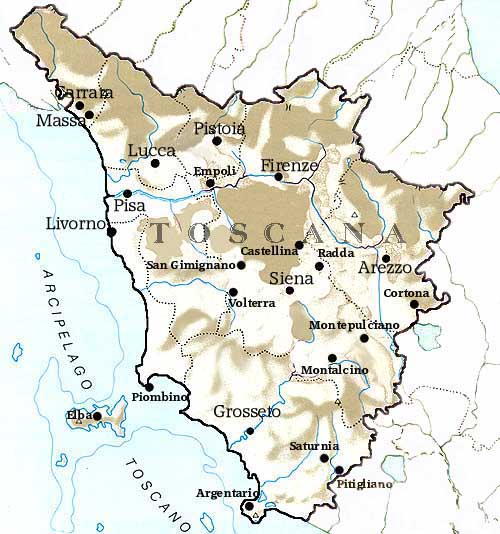 map tuscany